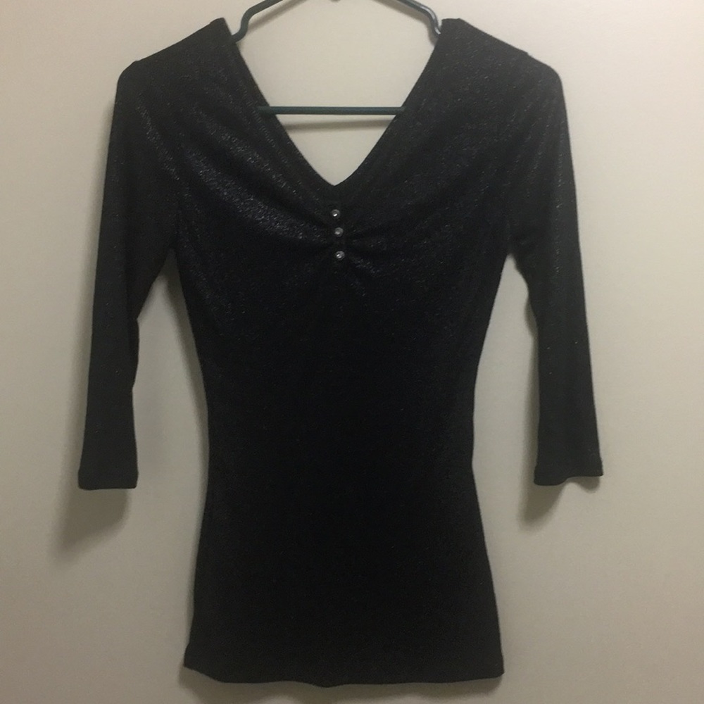 Guess Black Henley Shirt